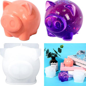 Silicone Mould - 3D Pig #422