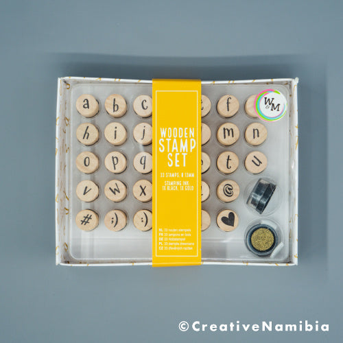 Wooden Stamp Set 'Candy' - Lower Case Alphabet