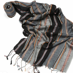 African Weave Scarf/Wrap - Black