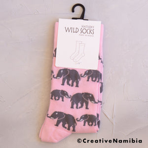 Ladies Socks - Elephant (Rose)