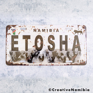 Number Plate - Etosha (light)