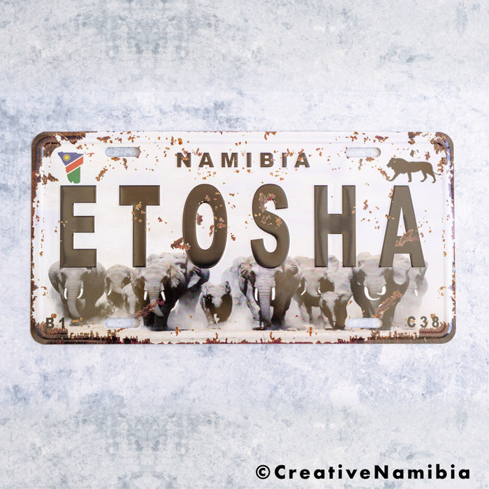 Number Plate - Etosha (light)