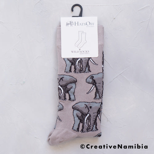 Mens Socks - Elephant (Cool Grey)