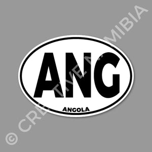 Oval Car Sticker - Angola