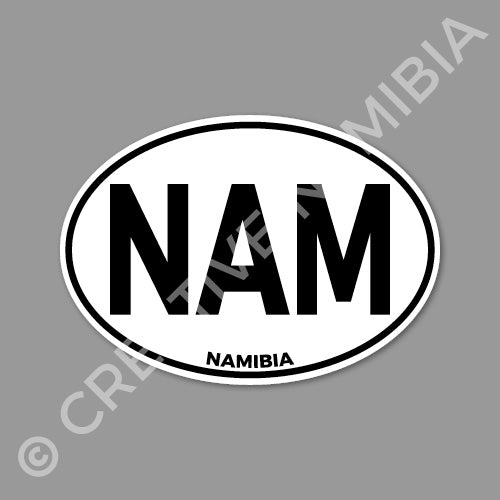 Oval Car Sticker - Namibia