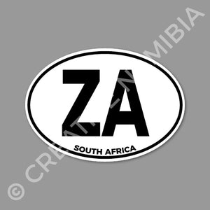 Oval Car Sticker - South Africa