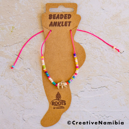 Anklet - Pink Beads