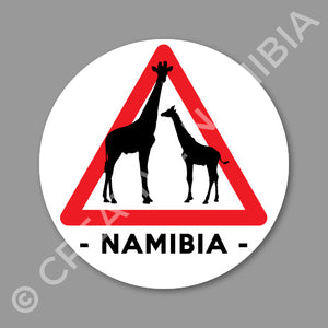 Road Sign Sticker - Giraffe
