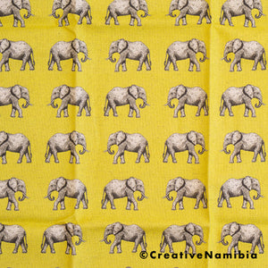 Tea Towel - Yellow Elephant