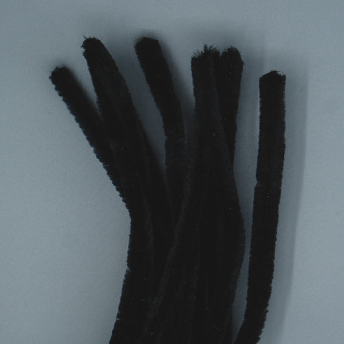 Chenille Sticks 12mm - Black