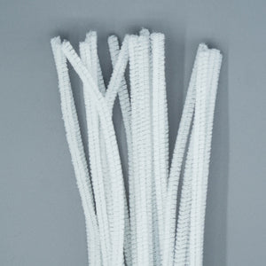 Chenille Sticks 6mm - White