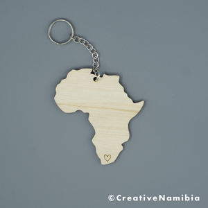 Wood Keyring - Africa