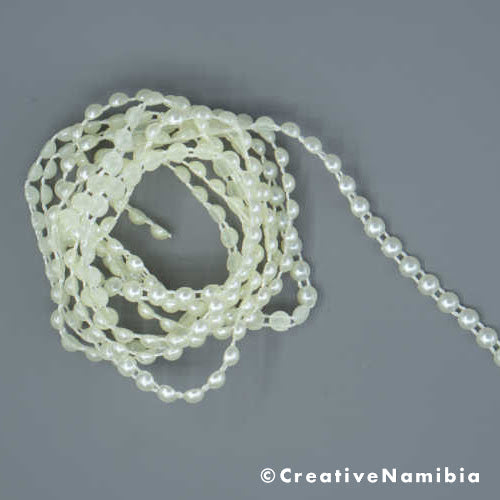 Pearls on String - Small Round (Cream)