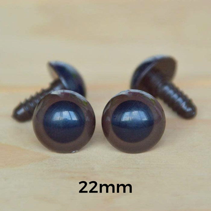 Brown Teddy Bear Eyes - 22mm