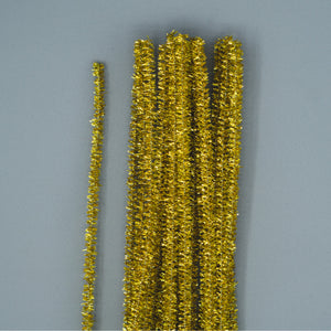 Chenille Sticks 6mm - Gold Tinsel