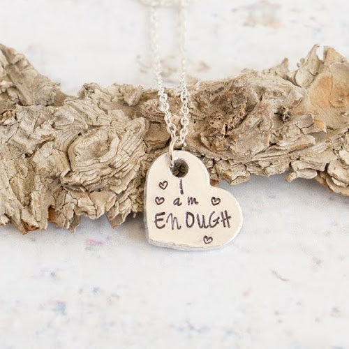 I Am Enough Positive Affirmation Statement Necklace – Charms & Tings