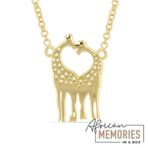 Giraffe Love Pendant and Chain