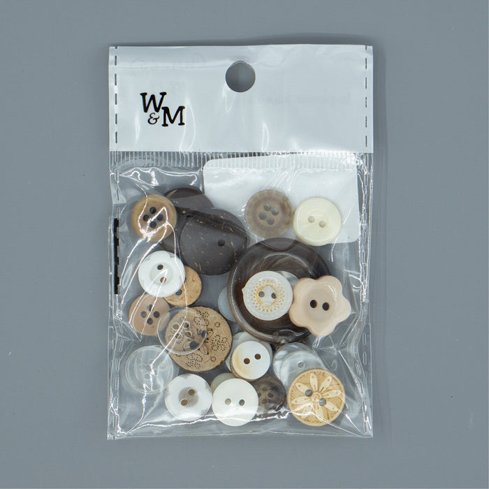 Buttons - Brown Mix