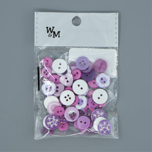 Buttons - Lilac Mix