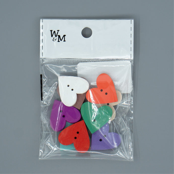 Buttons - medium Solid Hearts