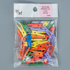 Colourful Pegs - 2.5cm