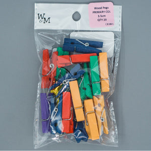 Colourful Pegs - 3.5cm