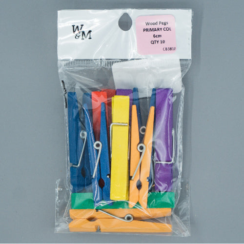 Colourful Pegs - 6cm