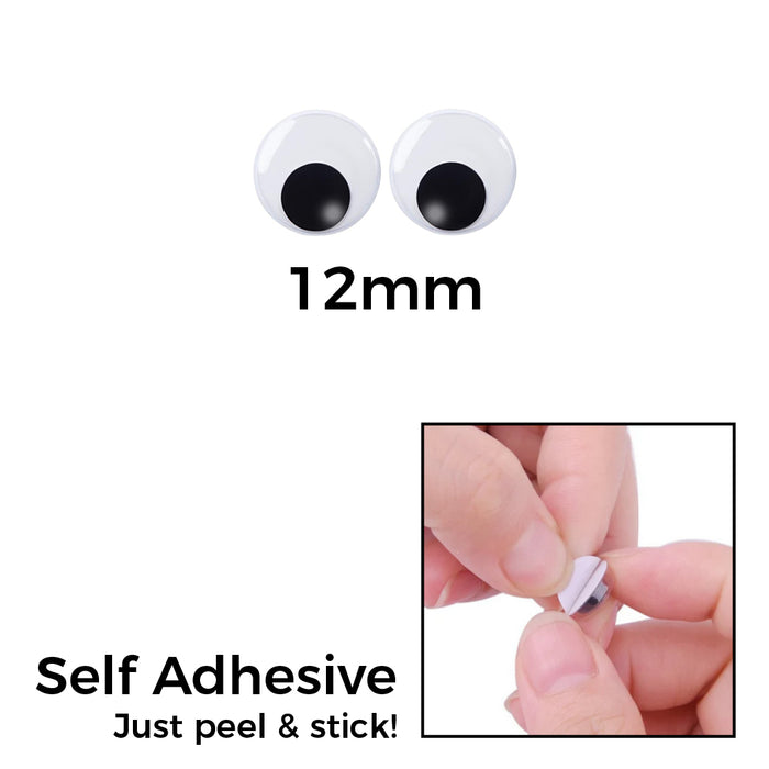 Self Adhesive Googly Eyes - 12mm