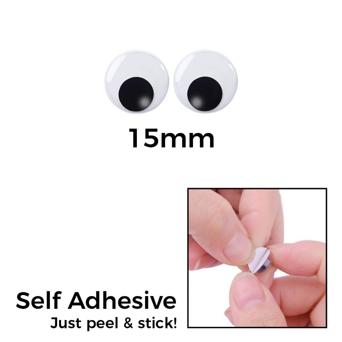 Self Adhesive Googly Eyes - 15mm