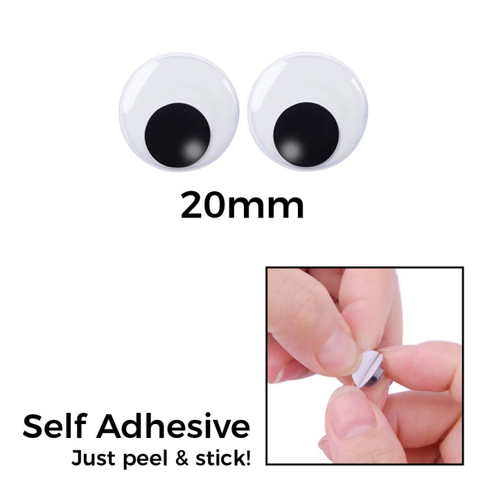 Self Adhesive Googly Eyes - 20mm