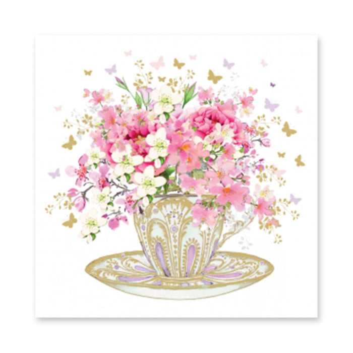 Serviette - Teacup Flowers