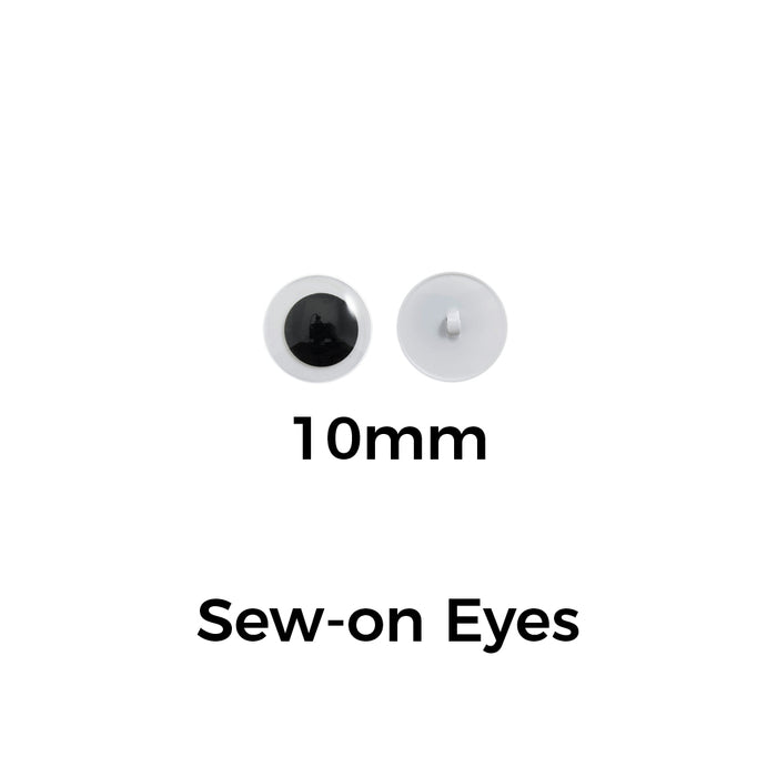 Sew-On Googly Eyes - 10mm