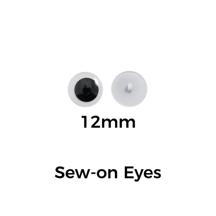 Sew-On Googly Eyes - 12mm