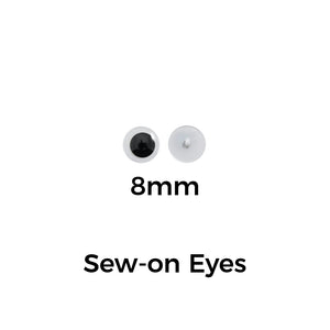Sew-On Googly Eyes - 8mm
