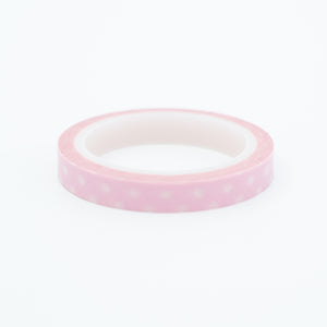Washi Tape - Slim Pastel Pink Dots