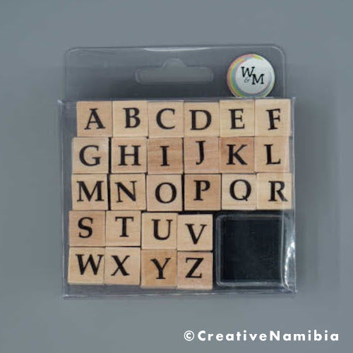 Wooden Stamp Set - Upper Case Alphabet