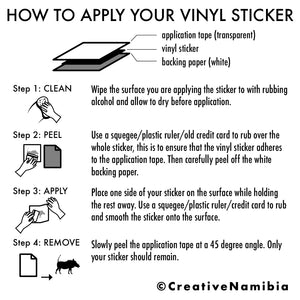 Instructions: How to apply your vinyl sticker