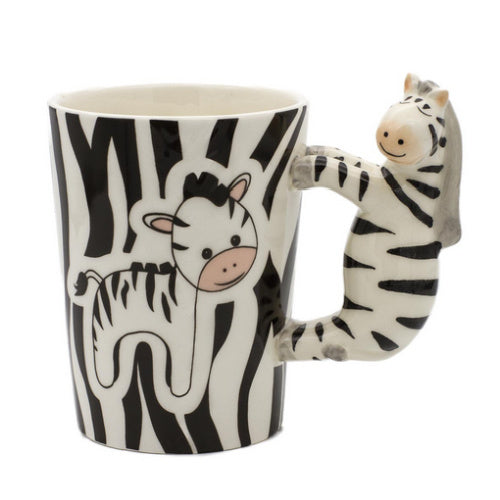 Kids Ceramic Animal Mug - Zebra