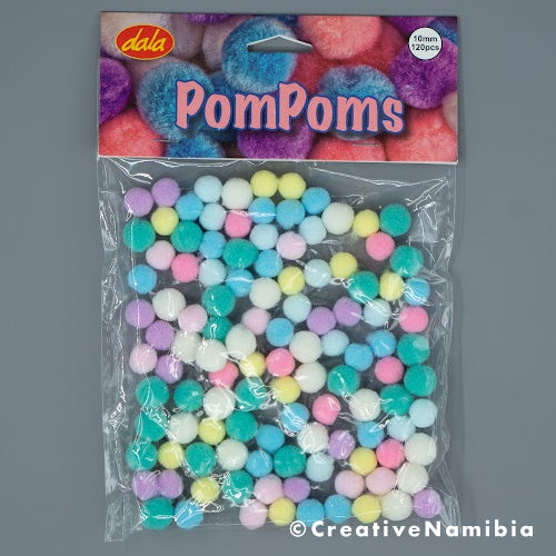 Pom Poms - 10mm Pastel Assorted